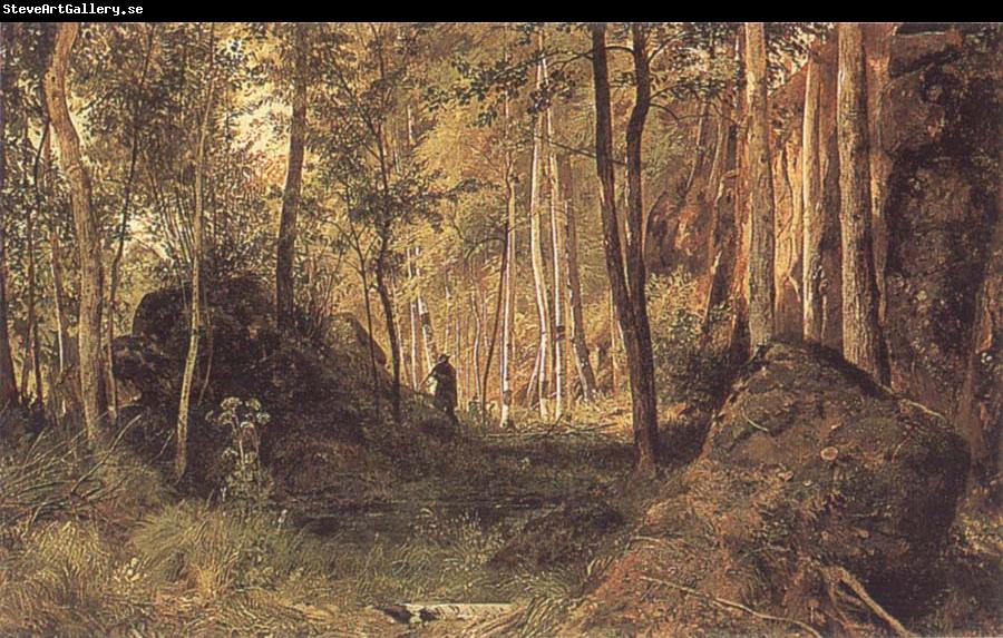 Ivan Shishkin Landscape with a Hunter